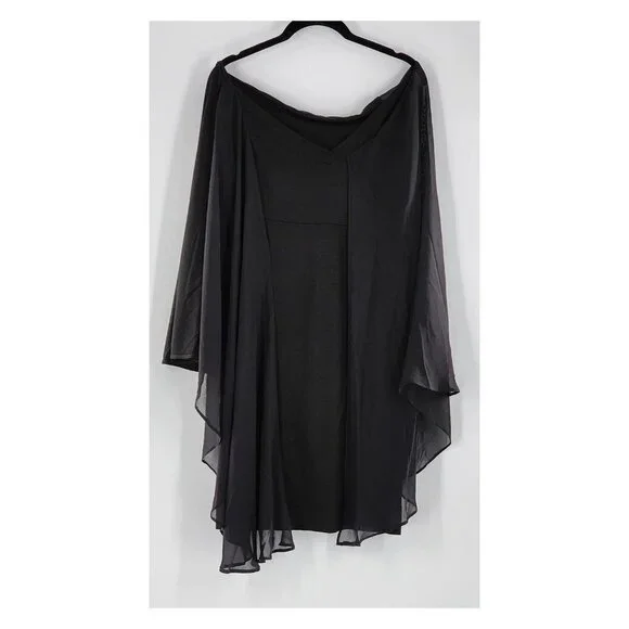 ALYSI Chiffon Overlay Multiway Bodycon Dress Made in Italy ALYSI Chiffon Overlay Multiway Bodycon Dress Made in Italy